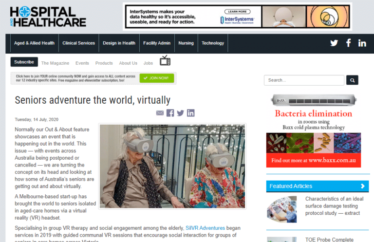 Seniors Travel the world Virtually