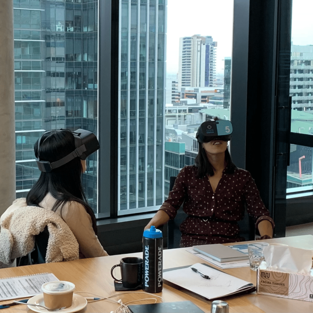 Anita and Libby use VR