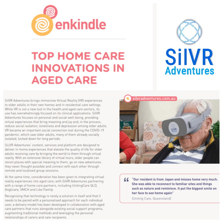 SilVR highlighted in Top Home Care Innovations Report