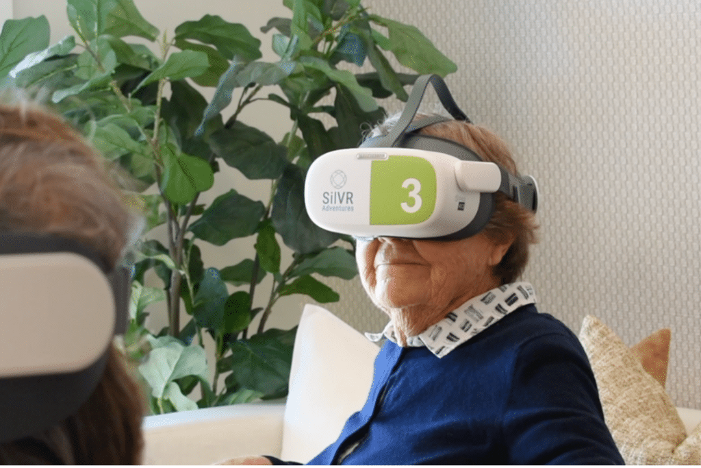 Resident with VR headset on