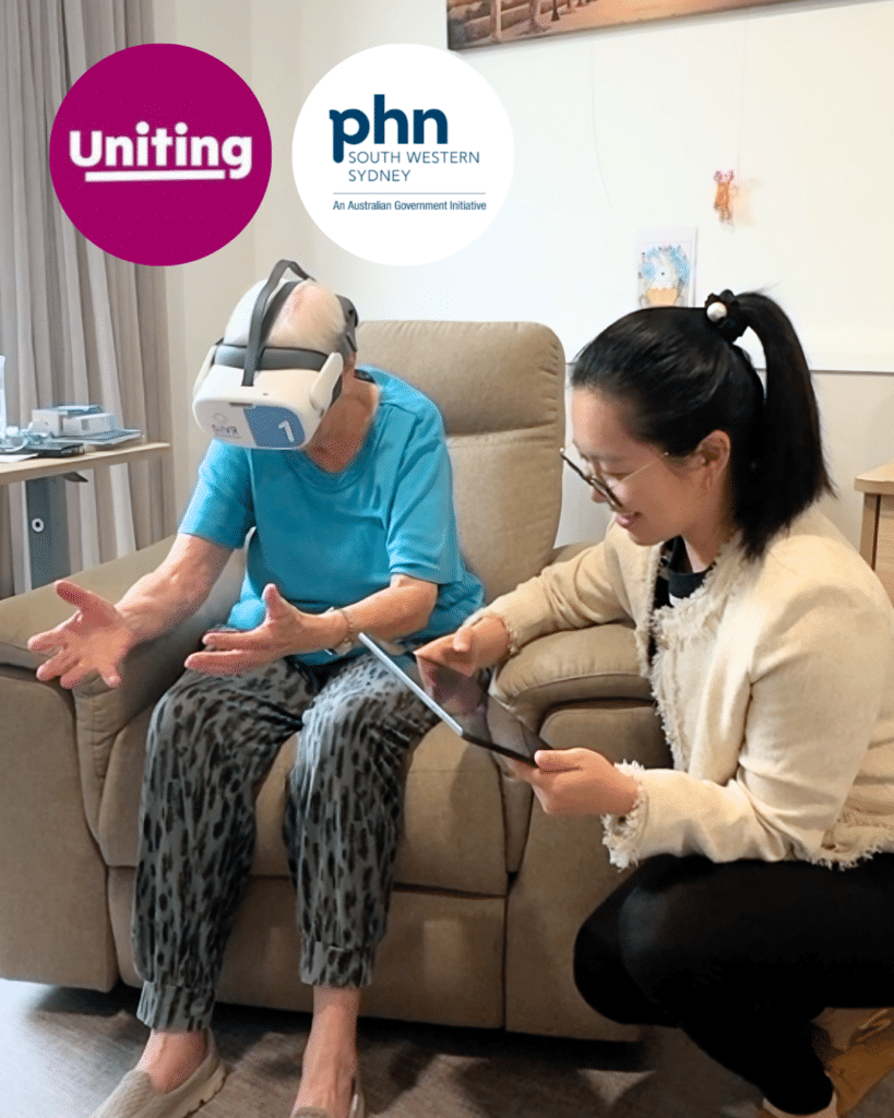 Vr session with Lola with mental health clinician Sabrina